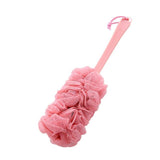 2PCS Long Handle Bath Brush Soft Mesh Sponge Back Scrubber Body Puff Shower