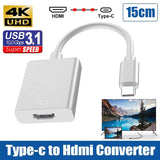 4K 3.1 USB Type-C to HDMI Adapter Cable Converter For MacBook Samsung Chromebook