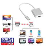 4K 3.1 USB Type-C to HDMI Adapter Cable Converter For MacBook Samsung Chromebook