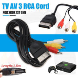 TV AV 3 RCA Cord Audio Video Cable for Microsoft Original/Classic Xbox 1st Gen