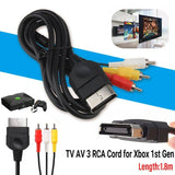 TV AV 3 RCA Cord Audio Video Cable for Microsoft Original/Classic Xbox 1st Gen