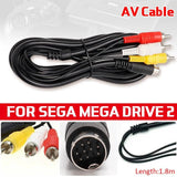 TV AV RCA Audio Video Cable Lead Cord Adapter for SEGA Mega Drive 2 3 Console