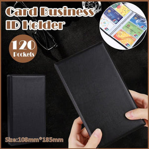 Business Card Holder 120 Pocket Name ID Credit Card Travel Book Wallet Organiser