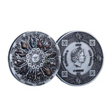Twelve Constellations Coin Sun and Moon Challenge Medal Double-sided Embossed