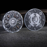 Twelve Constellations Coin Sun and Moon Challenge Medal Double-sided Embossed