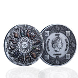 Twelve Constellations Coin Sun and Moon Challenge Medal Double-sided Embossed