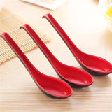 10PCS Asian Soup Spoons with Long Handle Hook for Ramen & Chinese Cuisine