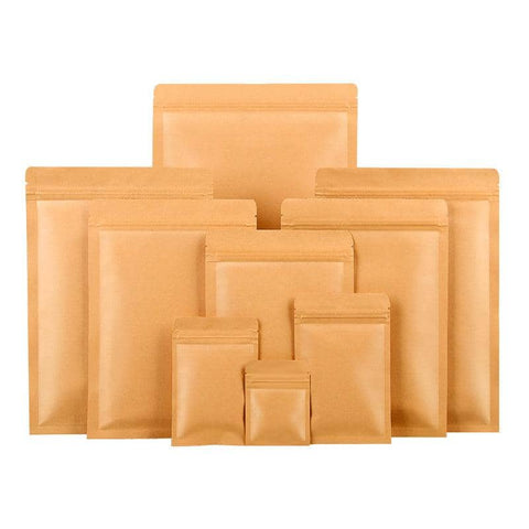 Kraft Paper Mylar Storage Self Seal Packing Pouches Aluminum Foil Packaging Bag
