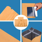 Kraft Paper Mylar Storage Self Seal Packing Pouches Aluminum Foil Packaging Bag