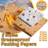 500Pcs Food Wrapping  Paper Oilpaper Greaseproof Baking Sandwich Packing Papers