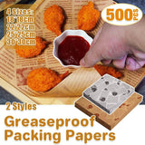 500Pcs Food Wrapping  Paper Oilpaper Greaseproof Baking Sandwich Packing Papers