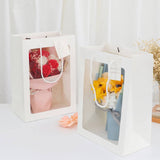 50PCS Flower Bouquet Tote Wedding Favor Bag Bride Tote Clear Gift Bags Handbag