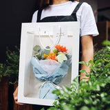 50PCS Flower Bouquet Tote Wedding Favor Bag Bride Tote Clear Gift Bags Handbag