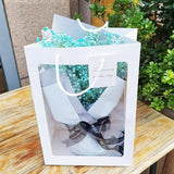 50PCS Flower Bouquet Tote Wedding Favor Bag Bride Tote Clear Gift Bags Handbag
