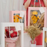 50PCS Flower Bouquet Tote Wedding Favor Bag Bride Tote Clear Gift Bags Handbag