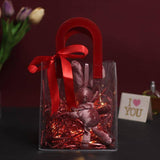 Transparent PVC Handheld Bags Transparent Gift Bag Handle Candy Containers Gifts