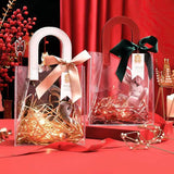 Transparent PVC Handheld Bags Transparent Gift Bag Handle Candy Containers Gifts