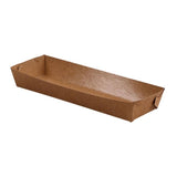 500PCS Kraft Cardboard Food Disposable Tray Brown Party Chips Takeaway Container