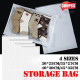 300PCS Zip Lock Plastic Bags Reclosable Resealable Zipper Pouch for Clothes Bag