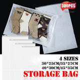 300PCS Zip Lock Plastic Bags Reclosable Resealable Zipper Pouch for Clothes Bag