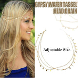 Bohemia Boho Gypsy Wafer Tassel Head Chain Headpiece Beauty Party Jewellery HOT