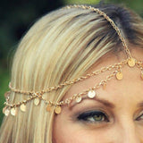 Bohemia Boho Gypsy Wafer Tassel Head Chain Headpiece Beauty Party Jewellery HOT