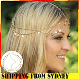 Bohemia Boho Gypsy Wafer Tassel Head Chain Headpiece Beauty Party Jewellery HOT