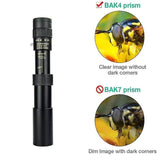 4K 10-300X40mm Super Telephoto Zoom Monocular Telescope Without mini Tripod