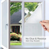 3/5M Sand Blast Clear Privacy Frosted Frosting Windows Glass Film Removable