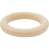 10-30pcs 40mm Natural Wooden Rings for DIY Jewelry & Craft Making