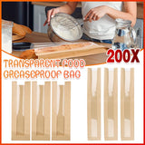 200PCS Transparent Food Greaseproof Bags French Bread Baguette Packaging Pouc