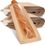 200PCS Transparent Food Greaseproof Bags French Bread Baguette Packaging Pouc