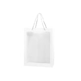 20PCS Kraft Paper Gift Bags With Transparent Clear Window Flower Carry Bag