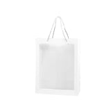 20PCS Kraft Paper Gift Bags With Transparent Clear Window Flower Carry Bag