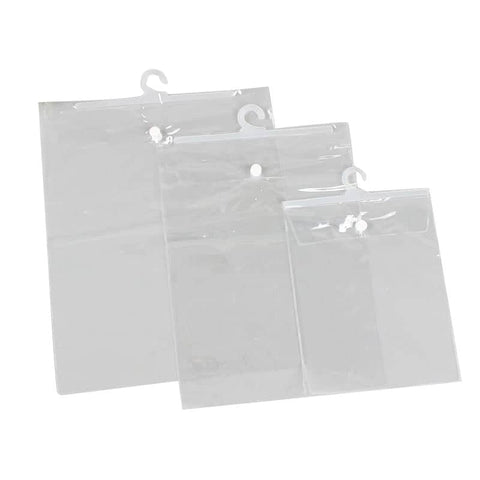 Hanging Storage Bag Large Hook Clear Bag Hanging 100PCS 17CM x 22CM