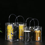 100x PVC Transparent Gift Tote Bag with Snap Button for Packaging