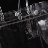 100x PVC Transparent Gift Tote Bag with Snap Button for Packaging