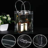 100x PVC Transparent Gift Tote Bag with Snap Button for Packaging