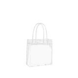 100x PVC Transparent Gift Tote Bag with Snap Button for Packaging