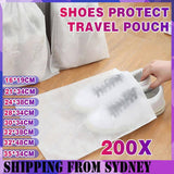 200PCS Drying Dispos Non-woven Storage Small White Shoe Protect Sun Bag Cover