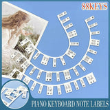 Removable Piano Keyboard Note Labels Reusable Silicone Stickers 88 Keys