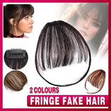 Clip In on Bangs Fringe Fake Hair Extensions Straight Front Neat Hair as Human