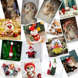 Needle Felting Mat Starter Kit 25 Set Colour Wool Felt Needles Tool DIY Gift