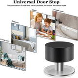 Non Punch Door Stopper Self Adhesive Heavy Duty Stainless Steel Rubber Stopper