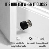 Non Punch Door Stopper Self Adhesive Heavy Duty Stainless Steel Rubber Stopper