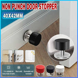 Non Punch Door Stopper Self Adhesive Heavy Duty Stainless Steel Rubber Stopper
