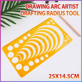 Drafting Circle Template Radius Drawing Stencil Useful Technical Tool Artist Arc