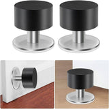 Non Punch Door Stopper Self Adhesive Heavy Duty Stainless Steel Rubber Stopper