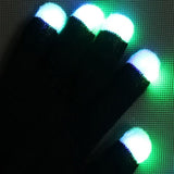 1Pair Rainbow Flow LED Light Black Glove Rave Party Glow Games Night mode Glove