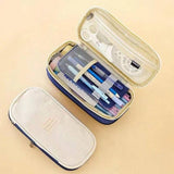 Zipper Pencil Case Pen Bag Organizer School Office Cosmetic Stationery Storage